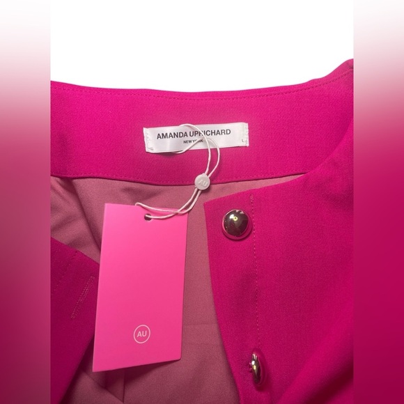 Amanda Uprichard Pink Crop Blouse Size Large – Sample Sale, New Without Tags - Picture 4 of 5